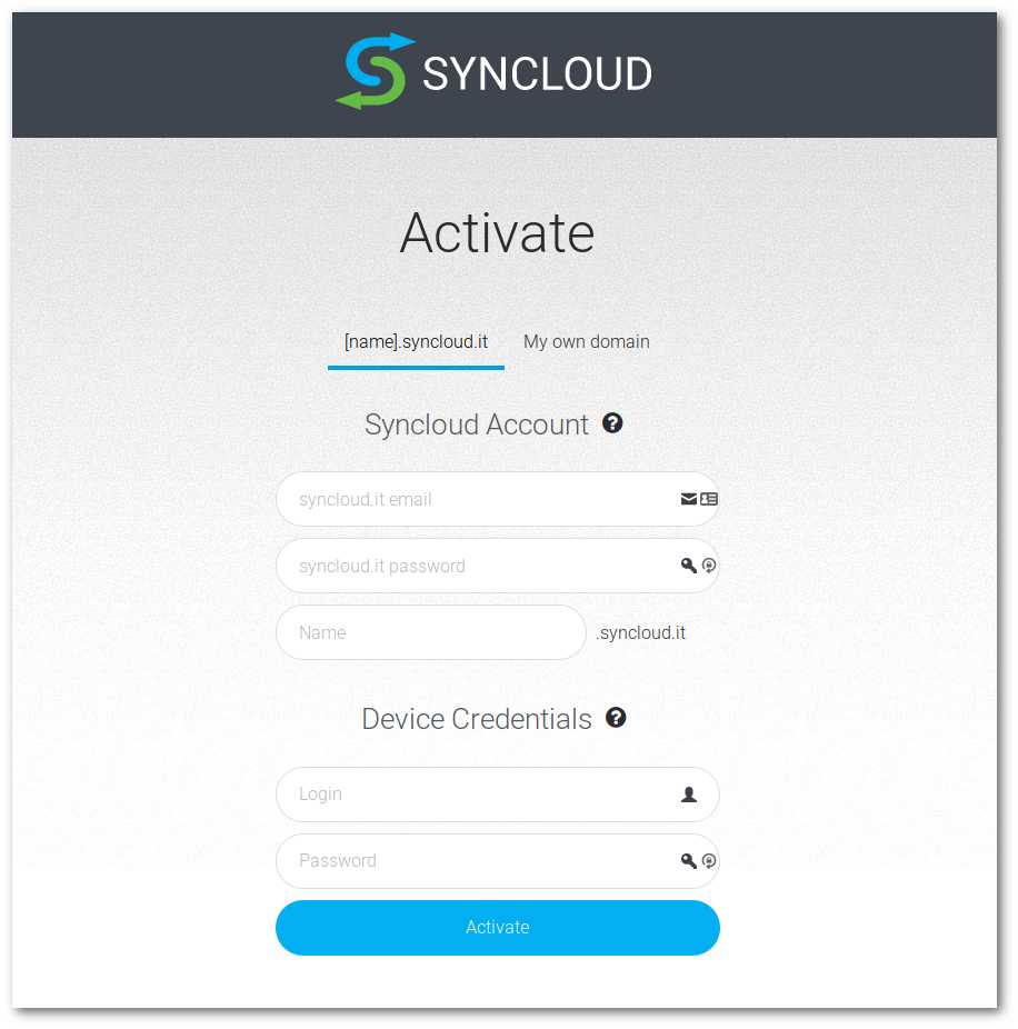 Syncloud Activation